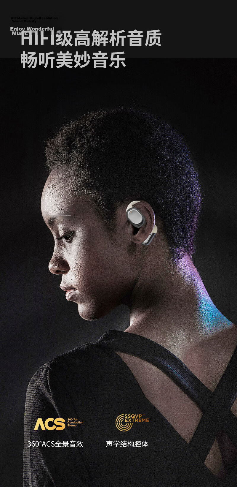 SHINECON QH-010 Open Bluetooth Earphones Ear-Hook Sports Headphones Noise Cancelling High-Quality Sound for Running Cycling Apple Huawei Birthday Gift Long Battery Life 8