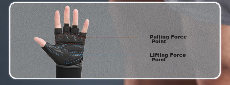 JD Original Fitness Gloves for Men And Women, Single Bar Pull-Up Weightlifting Training Non-Slip Wrist Guard Fingerless Sports Gloves XL Size 5