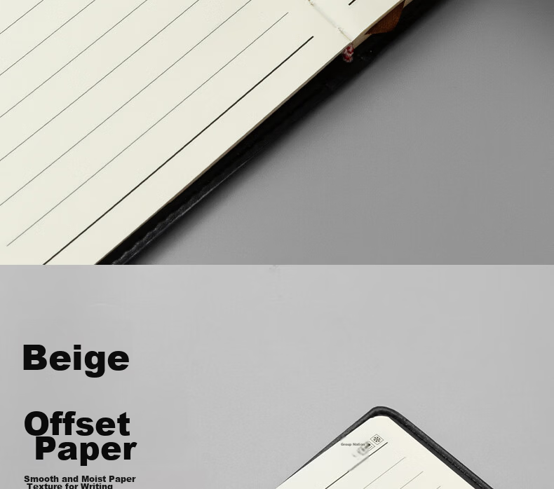 M&G Color-Block Soft Leather Cover Notebook, Meeting Office Supplies, Conference Record Book, Affordable Diary, Journal, Business 25K120 Single Book APYD2K78 8