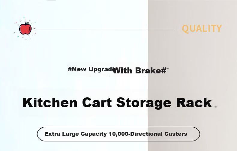 Shunyou Multifunctional Storage Rack Small Trolley Floor-Movable Kitchen Storage Rack Fruit Snack Rack SY-613 1