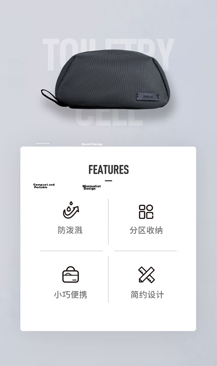 Pack All Toiletry Bag, Business Trip Toiletries Storage Bag, Large Capacity Portable Travel Organizer, Travel Toiletry Bag, Black 2