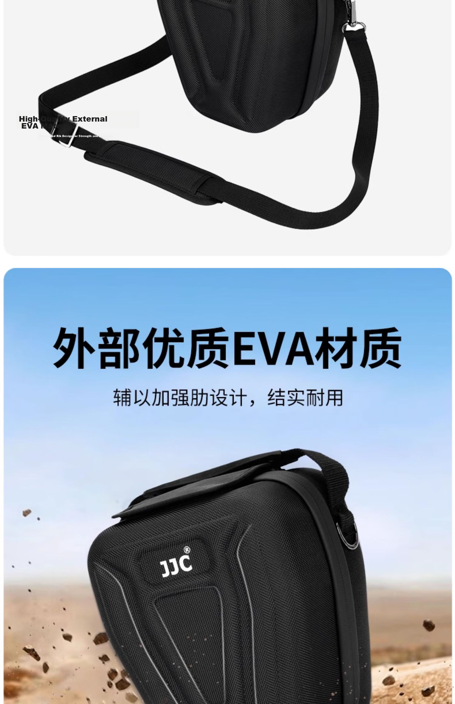 JJC Camera Triangle Bag DSLR Mirrorless Storage Protective Case for Canon R8 R6 II Sony A7M4 Nikon Z50 II Z6 III Fuji XT50 Accessories 3