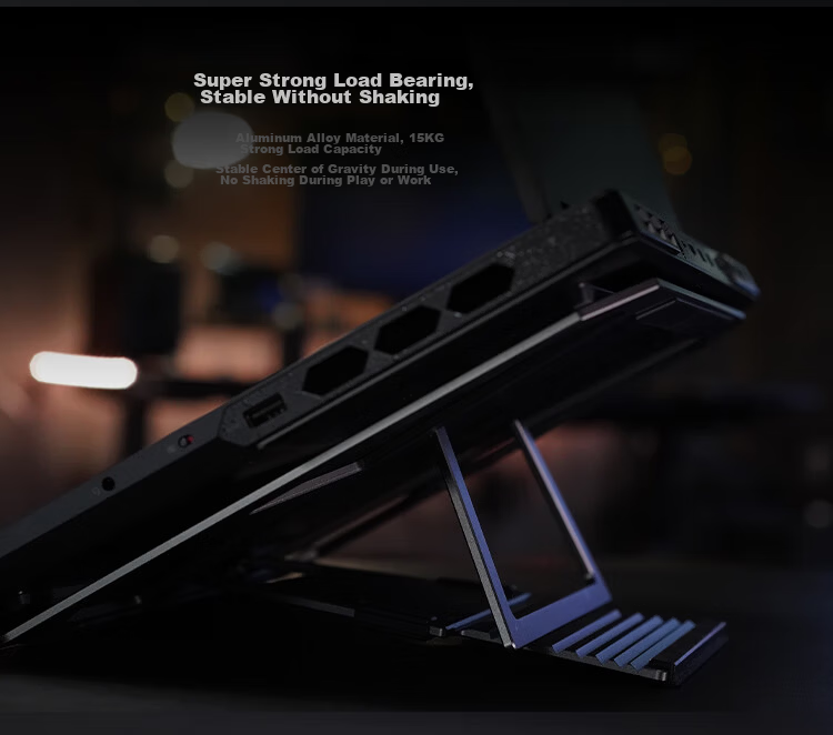Lenovo Xiaoxin F5 Fan Cooling Stand, Dual Fans Efficient Cooling, Stepless Height Adjustment, Compatible with Apple, Huawei, Xiaomi, Lenovo Legion Y7000p/r9000p, Lai Ku Dou Zhanshe 7