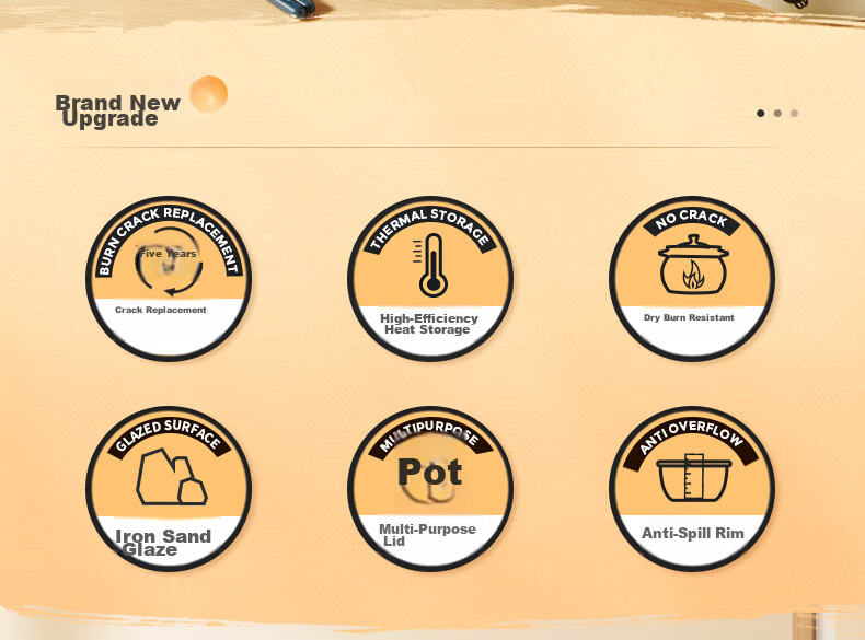 COOKER KING Clay Pot Stew Pot 4.5L Ceramic Pot for Soup, Medicinal Decoction, Porridge, Rice, Health Tonic, Large Belly Pot for Gas And Coal Gas Stoves 2