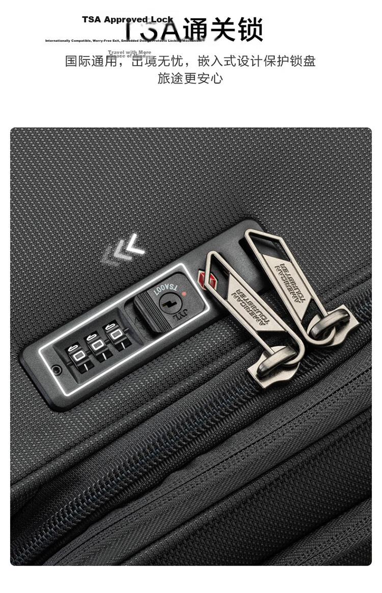 AMERICAN TOURISTER Luggage, 26-Inch Expandable Suitcase, Large Capacity Soft Case with Wheels And Password Lock, Business Travel Case, DB7 Gray 7