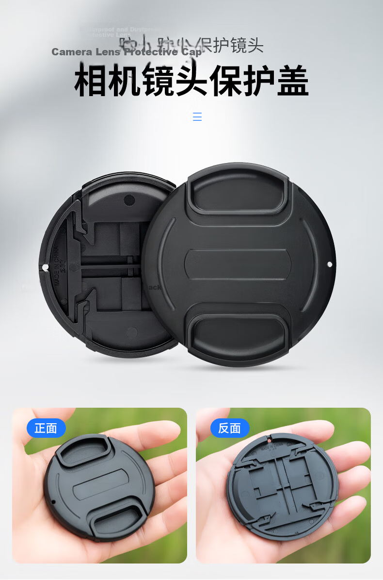 JJC 58mm Lens Cap with Anti-Lost Strap for Canon/Nikon/Sony/Fujifilm DSLR and Mirrorless Cameras 2