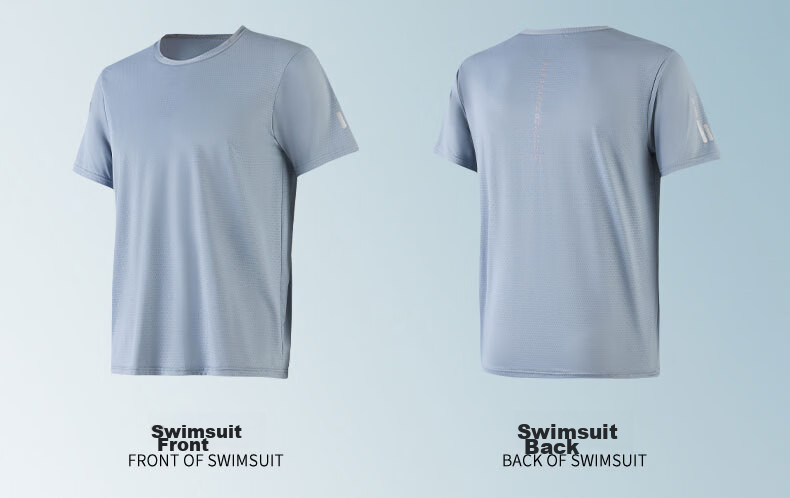 361° Men's Professional Quick-Dry Breathable Swimming Shirt, Large Size Anti-Embarrassment Loose-Fitting Sports Short-Sleeve Top, Hot Spring Swimming Gear 11