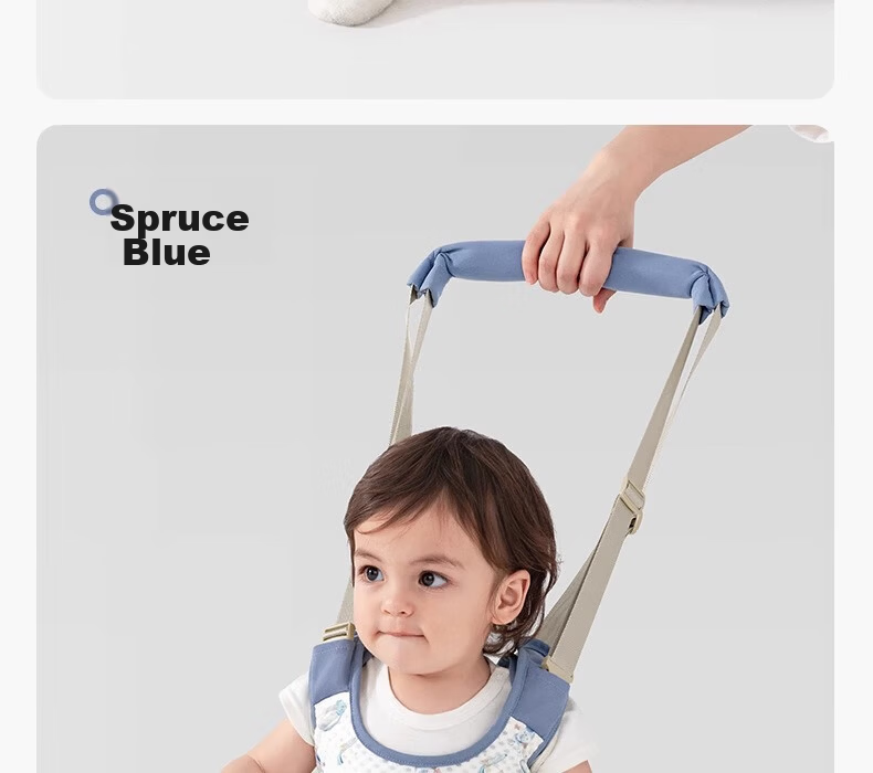 Beitais Baby Walking Harness Anti-Choke Breathable Toddler Walking Stand Fall Prevention Safety Strap Spruce Blue 27