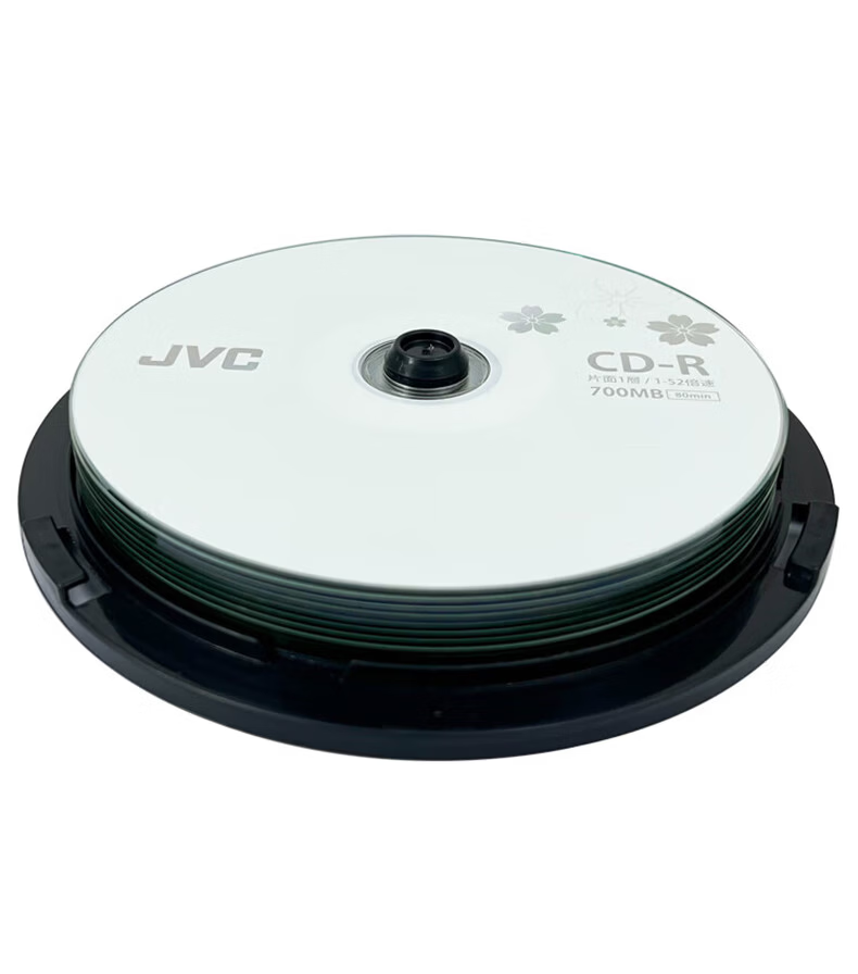 JVC CD-R Discs, Printable Surface, 52x Speed, 700MB Capacity, High-Speed Recording Discs, Blank CDs, Customizable Covers, 50 Pieces in A Barrel 6