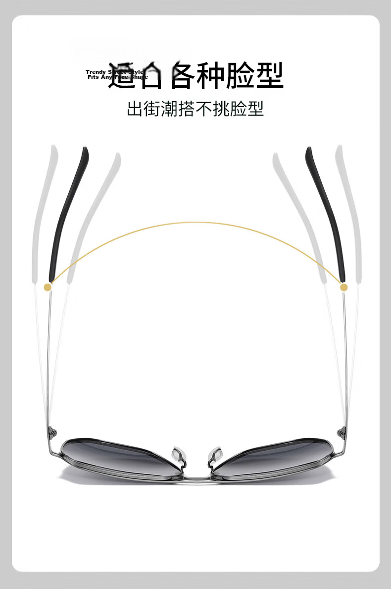 40,000 KM Polarized Men's Aviator Metal Sunglasses UV Protection Stainless Steel Driving Shades 8
