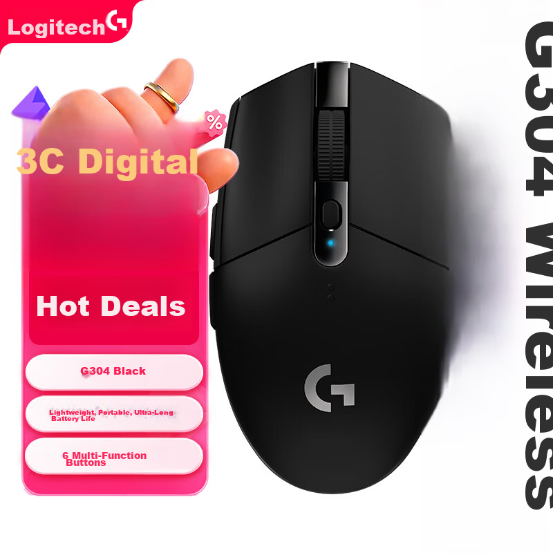 G G304/G304X Wireless Gaming Mouse Lightweight Portable FPS Delta Valorant Essential CS2 G304 Green