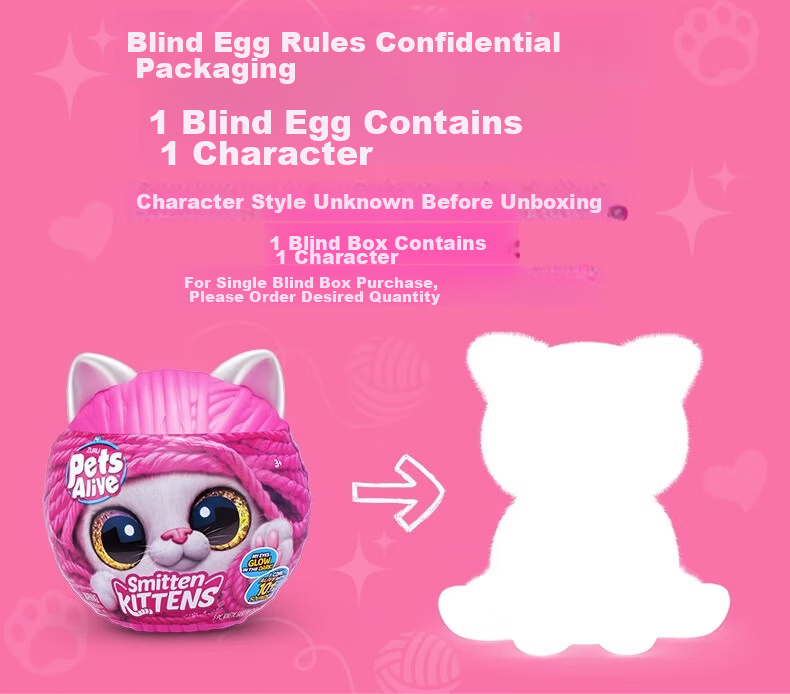 ZURU Pets Yarn Cat Girl Cartoon Doll Interactive Toy Birthday Gift Cat Ornament 9