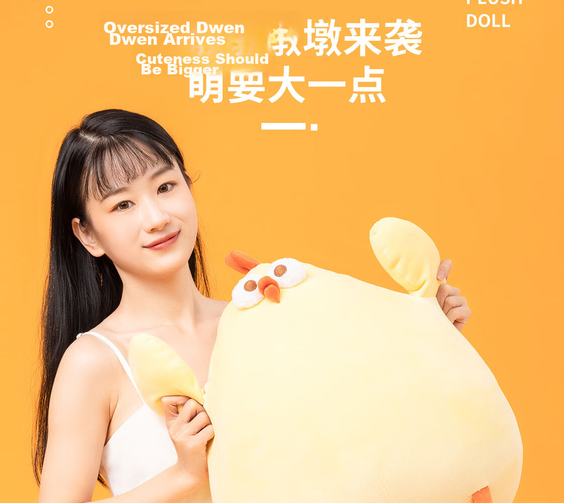 MINISO Dundun Chicken Plush Doll Pillow Small Chicken Stuffed Toy Plushie Cushion Birthday Gift for Girls 3