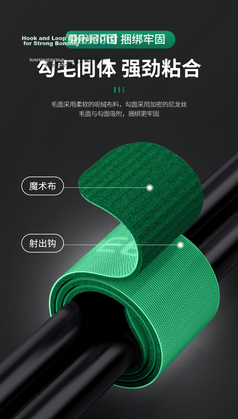 Class 10,000 Magic Hook and Loop Cable Tie Computer Wire Organizer Adhesive Nylon Velcro Power Cord Binding Strap 1-91121 5