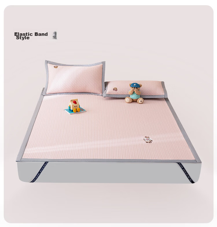 Teenie Weenie Class A Ice Bean Cooling Bed Sheet Summer Cool Ice Silk Mattress Cover Machine Washable Soft Double Air Conditioning Mat 1.5m Bed 31