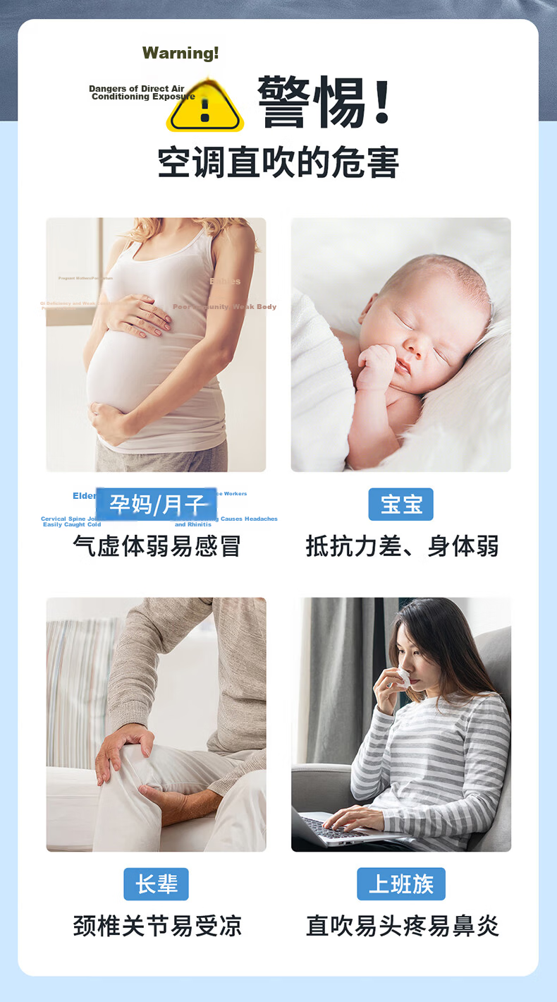 Little Queen Air Conditioner Wind Shield Adjustable Anti-Direct Blow Wall-Mounted Deflector 120cm Universal for Baby and Postpartum Use 2