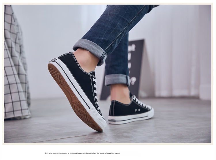 Warrior Canvas Shoes for Men, Low-Top Breathable Sports Casual Shoes with Wear-Resistant Rubber Sole WXY391 White 40 9