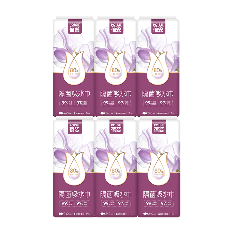 POISE Women's Incontinence Pads, 240mm X 84 Pieces, Maternity And Female Disposable Diapers, Absorbent, Breathable, Odor-Eliminating Sanitary Napkins