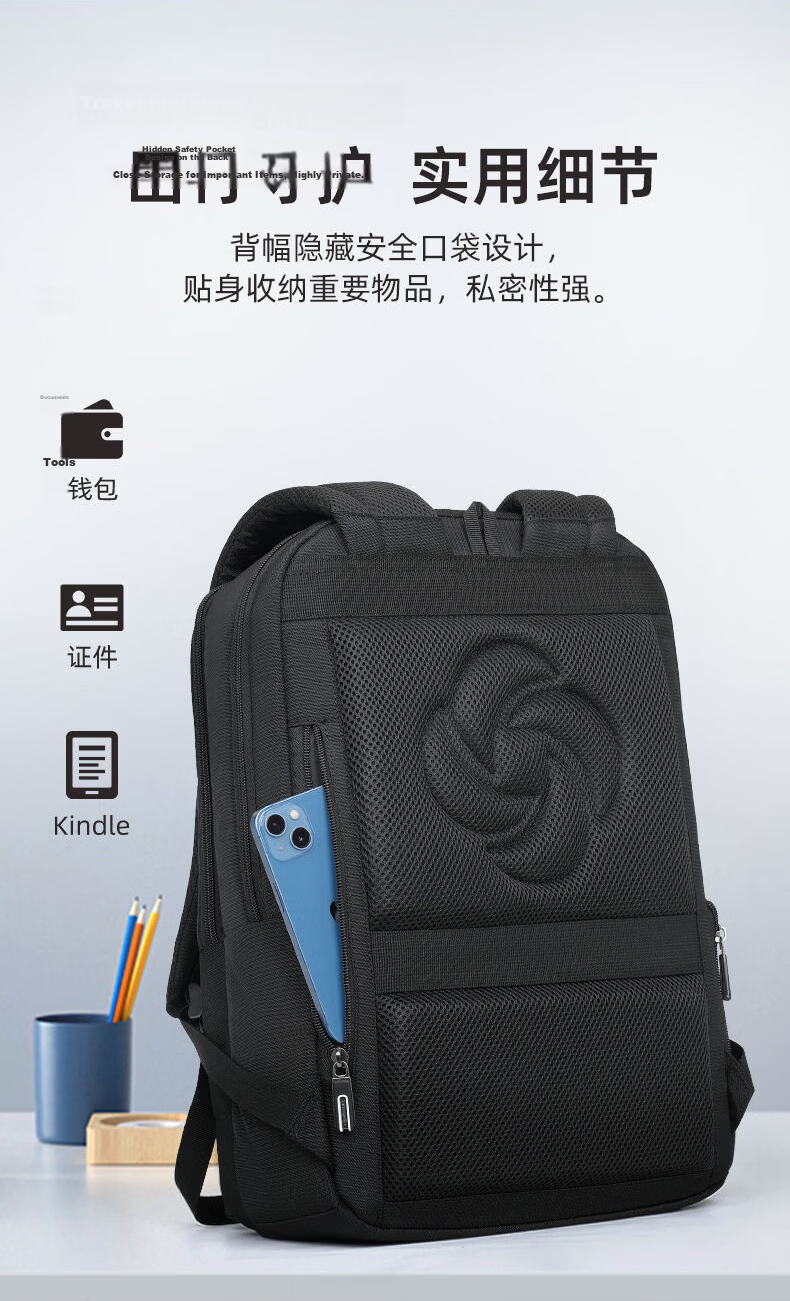 Samsonite Men's Backpack Travel Bag Business Commuter Laptop Bag Large Capacity Lightweight Stylish School Bag Gift 8