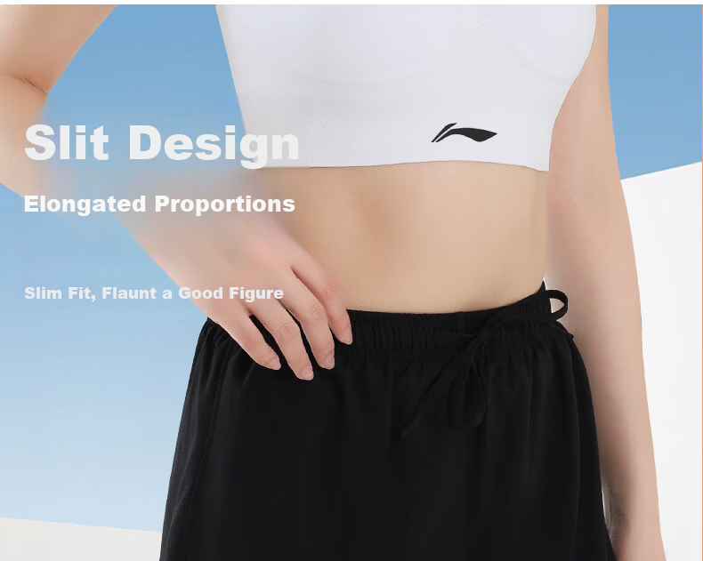 Li-Ning Shorts, Summer Women's Sports Running Marathon Fitness Quick-Dry Casual Two-In Beach Shorts with Lining Pants 15