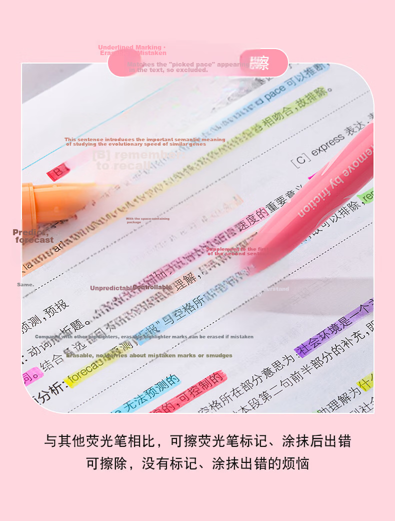 PILOT Erasable Highlighter, Natural Color Series, Colored Frixion Marker, Fluorescent Pen, Highlighting Pen, Student Marking Pen, Stationery, SW-FL Slanted Tip, Blue, Single Pe 4