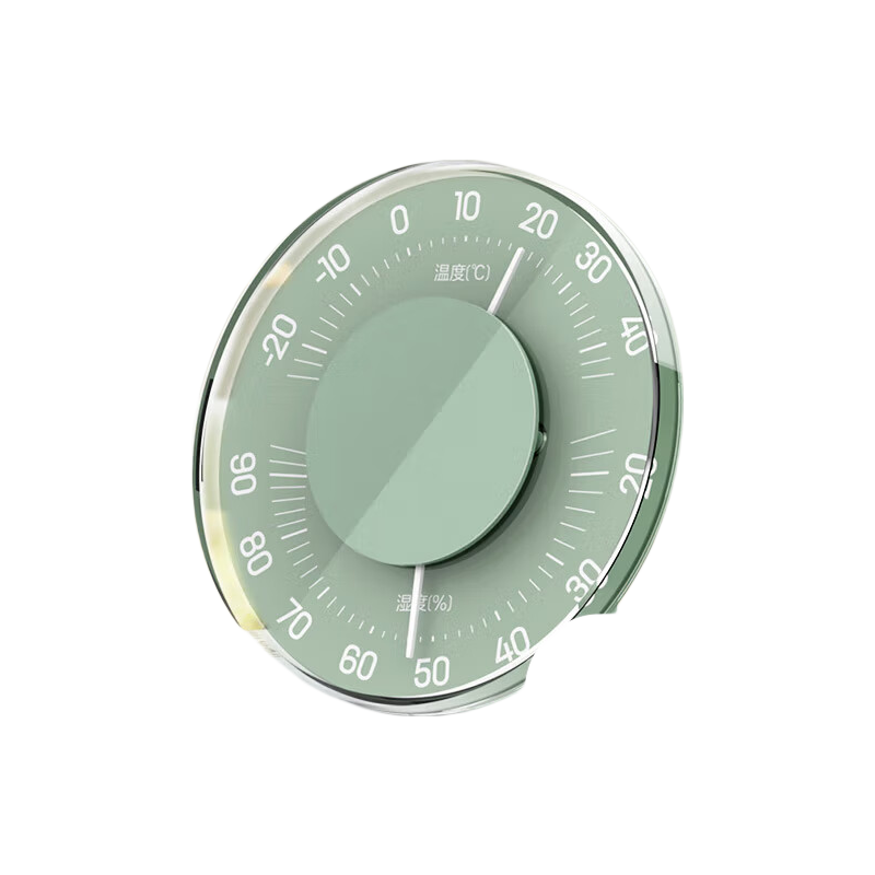 Deli Mechanical Thermometer And Hygrometer for Bedroom Temperature And Humidity Monitoring, Large Dial Display without Battery, Green, LE552