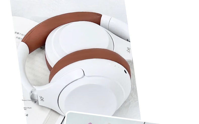 IKF T1 Max Active Noise Cancelling Headphones Bluetooth 2026 New Model Bluetooth 6.0 Wireless Wired HIFI Sound Quality Gaming Low Latency Ultra-Long Battery Life Cloud Rock White 58