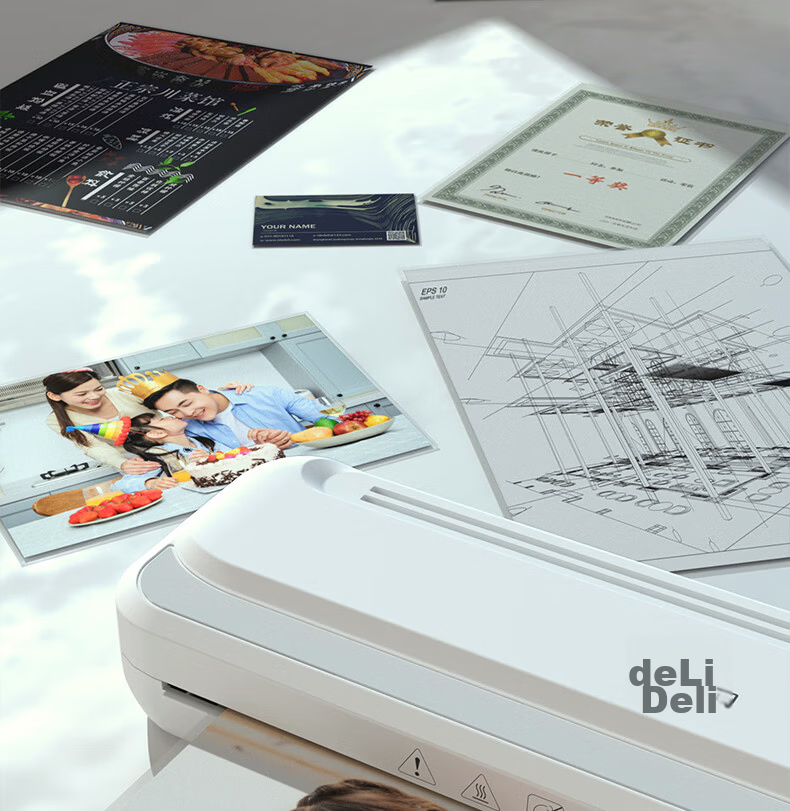 Deli Home And Office Photo Laminator, Suitable for A4 And Smaller Sizes, Compact Commercial Photo Laminating Machine, Film Sealing Machine, Cover Film Machine GQ405 10