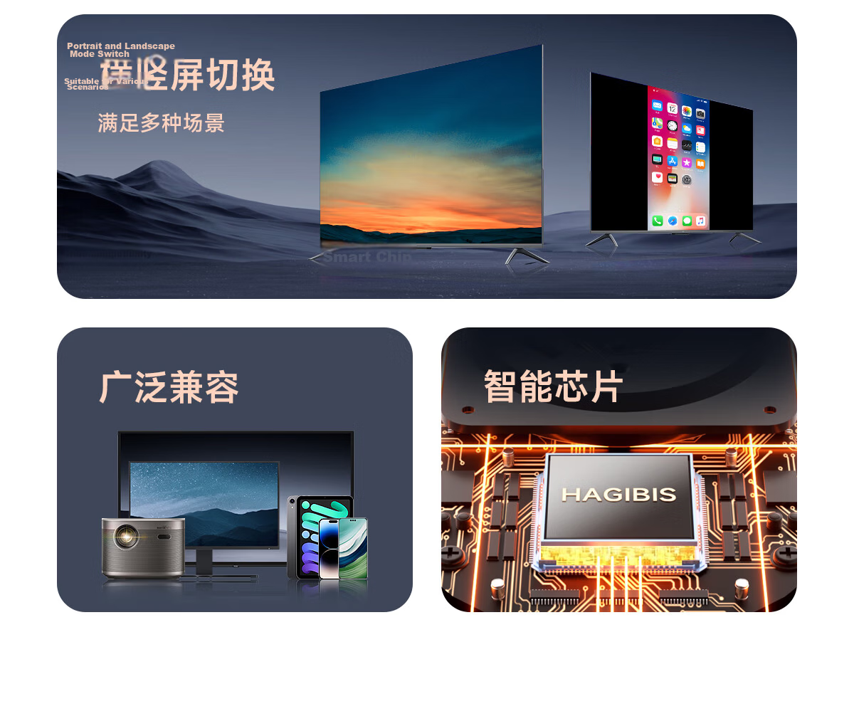 Hagibis Wireless Screen Mirroring Device, Phone to TV Audio And Video Synchronization, 4K 60Hz HD HDMI Video Transmitter, Compatible with Phones, Computers, Projectors, And Monitors 5