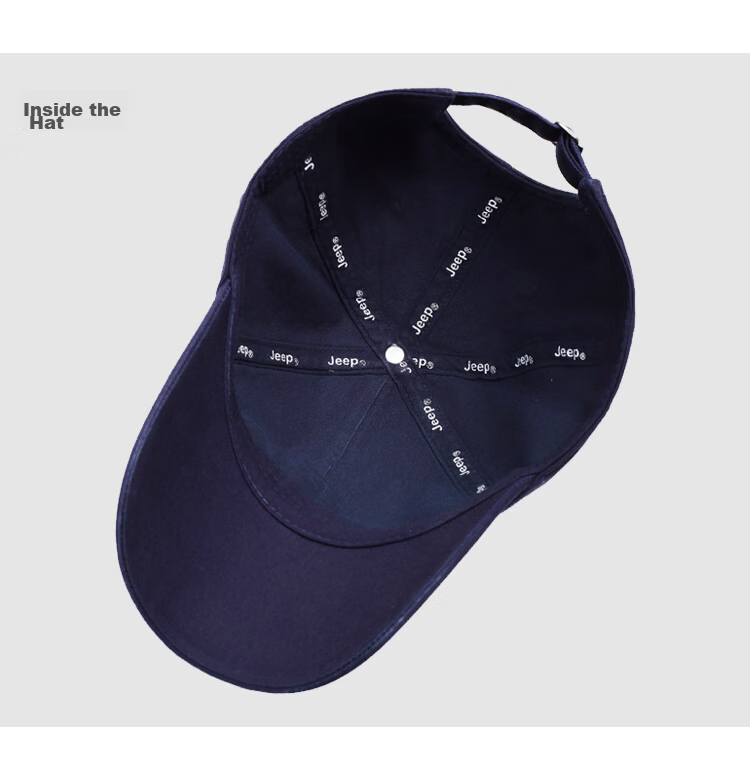 JEEP Men's Baseball Cap Four-Season Trendy Versatile Sunshade Hat Unisex Black 25