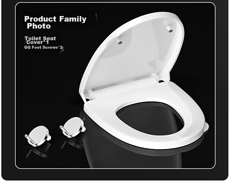 Muvi Toilet Seat Cover Universal U-Shaped Enlarged Ring Accessory Thickened Toilet Lid Old-Style Slow-Close Seat Cushion Cover Plate 5028M 19