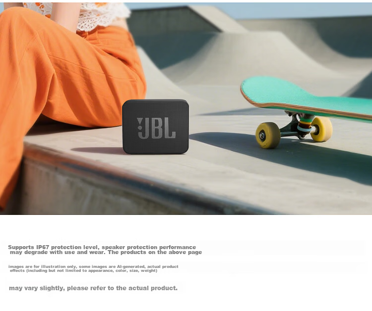 JBL GO ESSENTIAL 2 Youth Edition, Bluetooth Speaker, Outdoor Portable, Desktop Mini Speaker, Gift for Men, Black 14