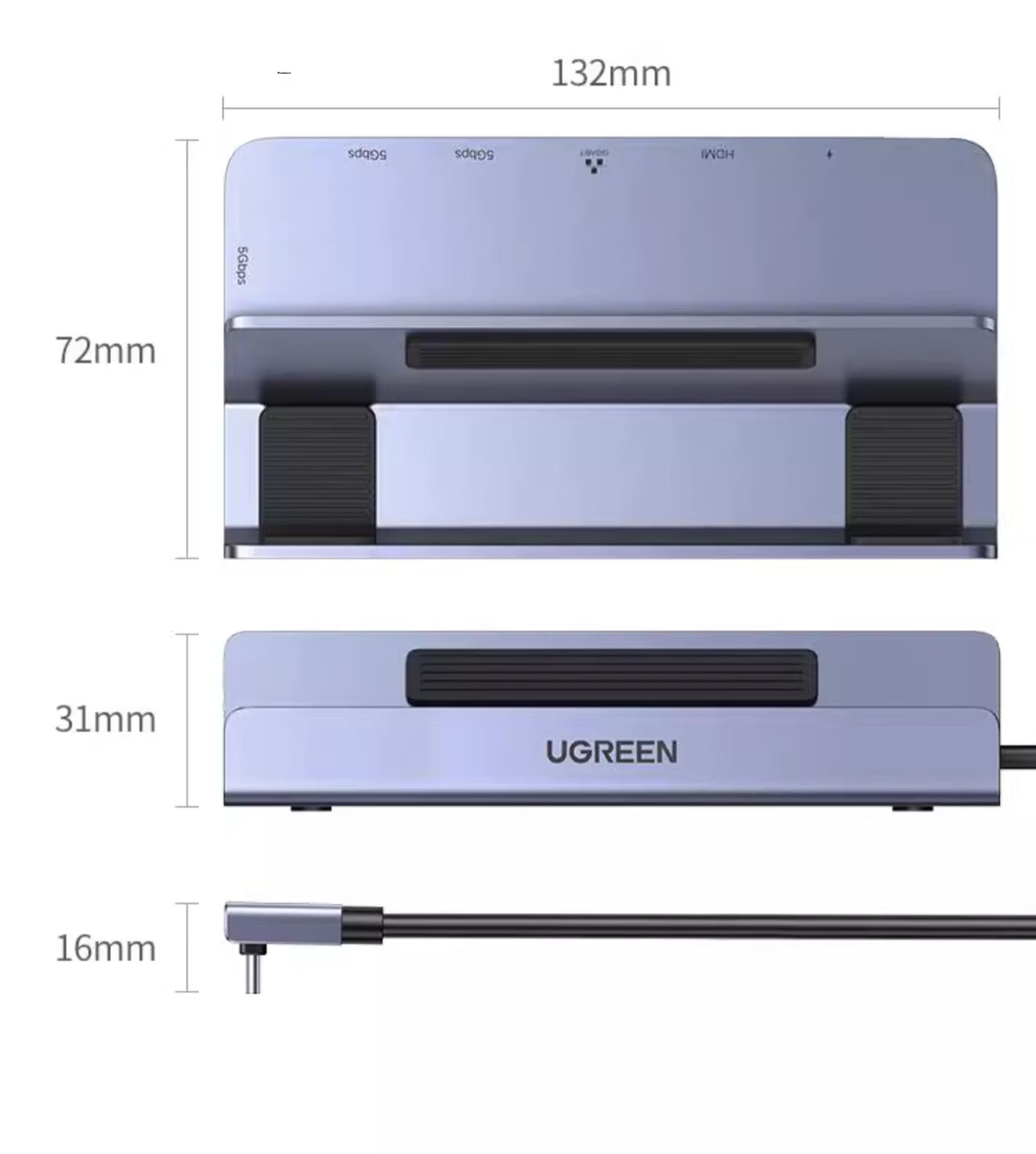 UGREEN Compatible with Steam Deck/OLED/ROG Expansion Dock, Xbox Series X|S Expansion Dock, Legion Go Phone/Tablet Expansion Dock, DP1.4 Screen Mirroring, 4K 120Hz 30