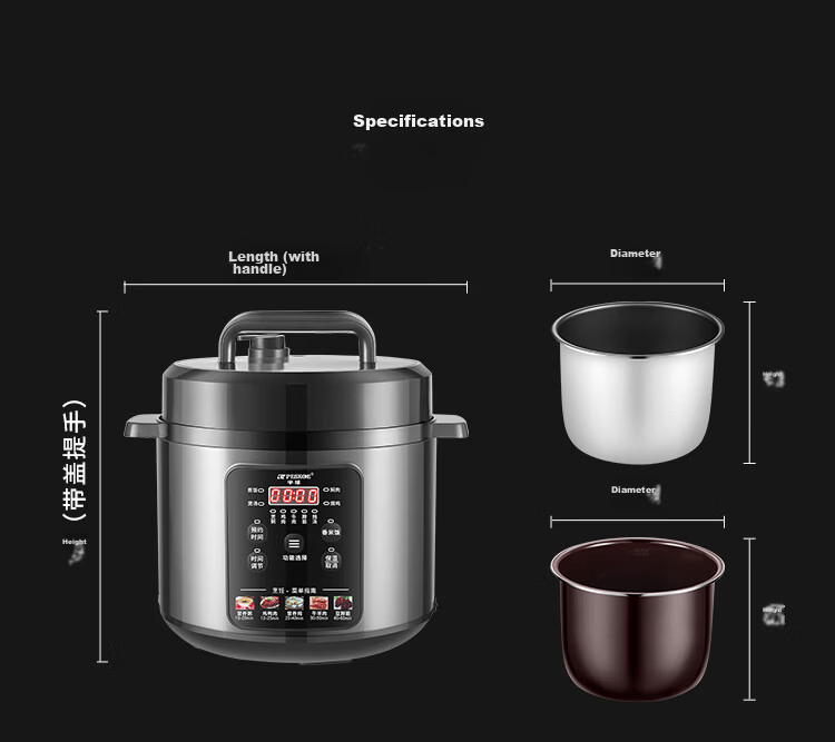 PESKOE Electric Pressure Cooker 4L Single Pot Multi-Function Rice Cooker LJ40C-02YD 16