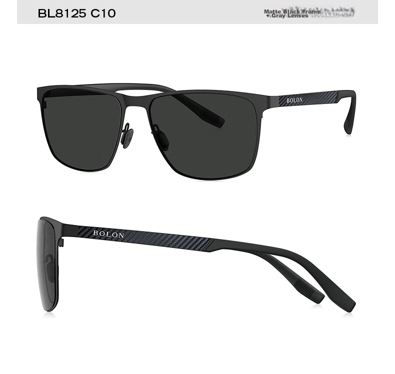BOLON Polarized Fishing Glasses, Square Frame Sunglasses for Driving, Men's Sunglasses BL8125 C10 8
