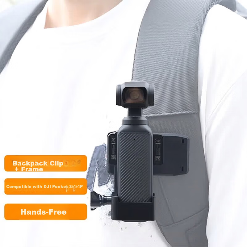 Qiye Backpack Clip Mount for DJI Pocket 3 Camera Pocket 4 Accessories Osmo Pocket 3 Backpack Clip Holder Fixed Adapter Frame
