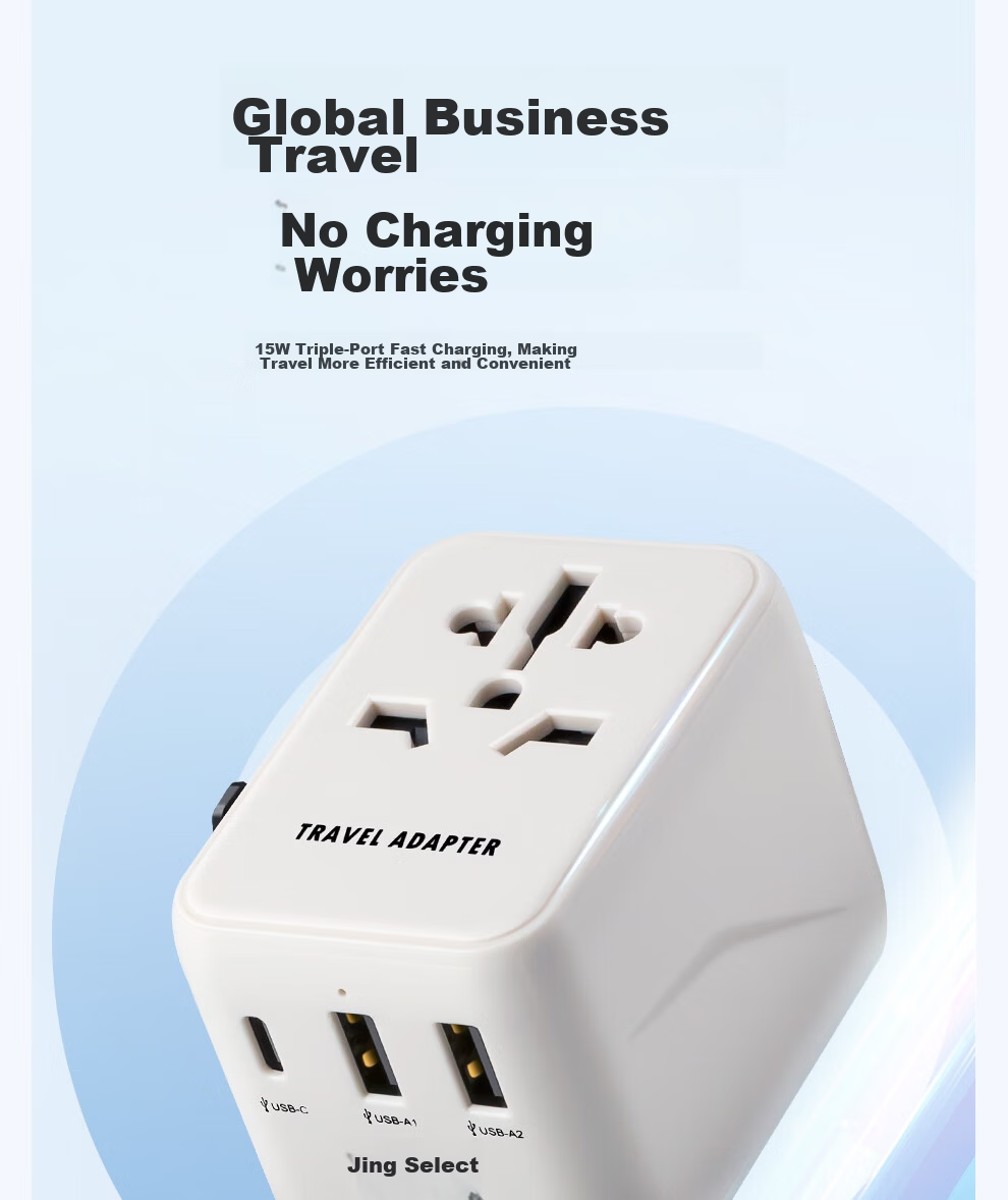 Jingxuan JINGDONG, Own Brand, Global Multi-Country Travel Adapter Plug, Universal for Overseas Travel/Study Converter, Suitable for UK/EU/Australia/Japan/Hong Kong Standards 5