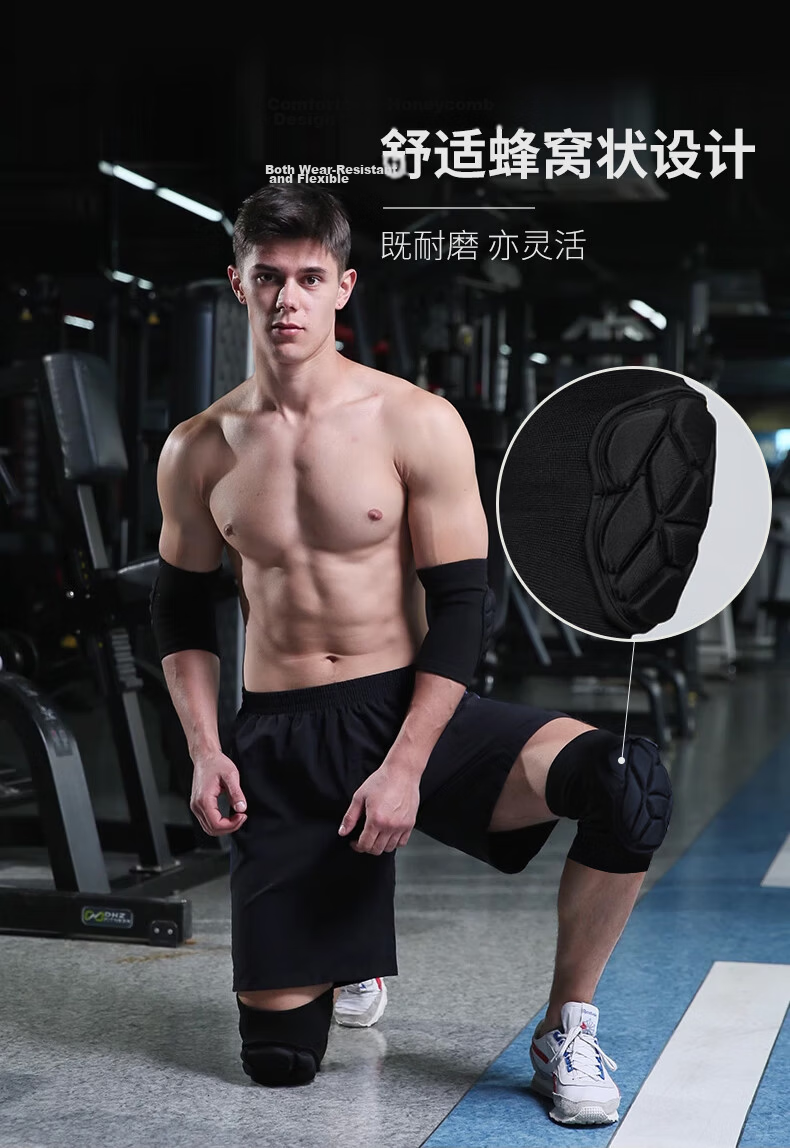 Chidong Tactical Knee and Elbow Pads Set for Men, Crawling, Running, Military Training, Joint Protection, Thickened, 4 Pieces, Size M 4