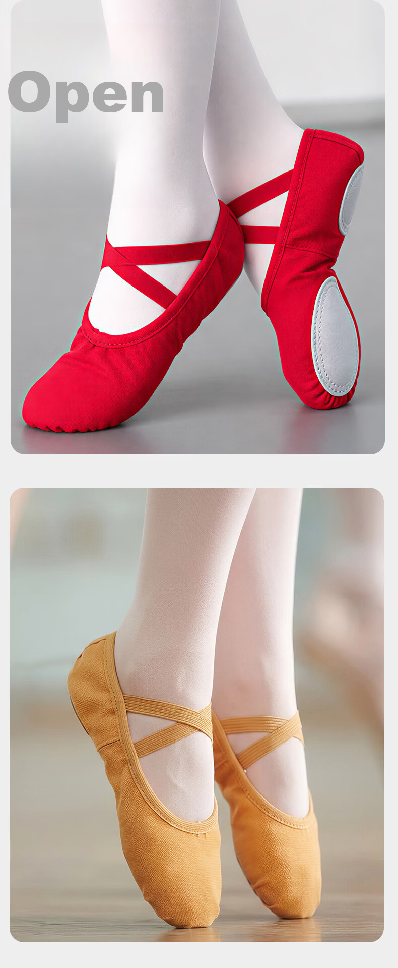 TIEJIAN Dance Shoes Ballet Practice Shoes Adult Cat Paw Shoes Boys Girls Chinese Dance Body Movement Shoes Camel Color Size 38 7
