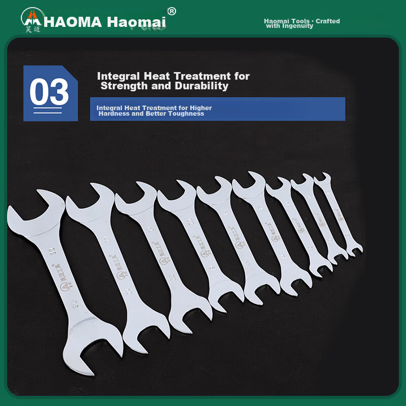 Haomai 3mm Ultra-Thin Mirror Double-Ended Open Wrench 30x32mm HM-633032 6