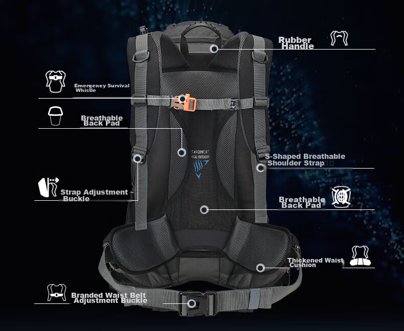ALPINT MOUNTAIN Professional Mountaineering Backpack 40L Large Capacity Durable Hiking Daypack for Men and Women 6