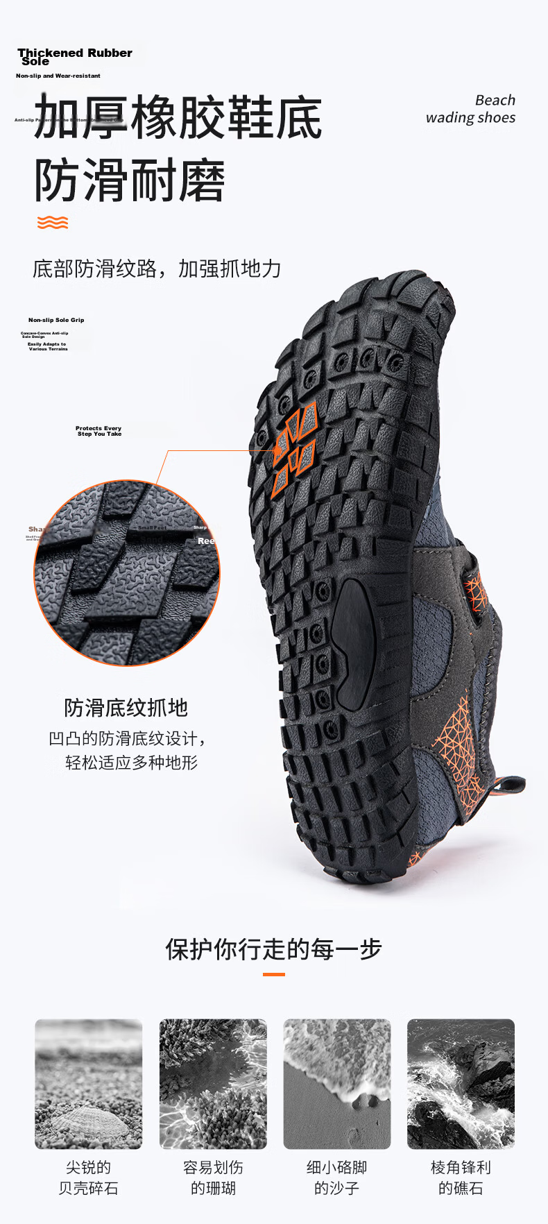 Naturehike Men's Beach Water Shoes Women's Outdoor Rafting Sandals Quick-Dry Abrasion-Resistant Cut-Resistant Diving Tide-Pooling Shoes 2