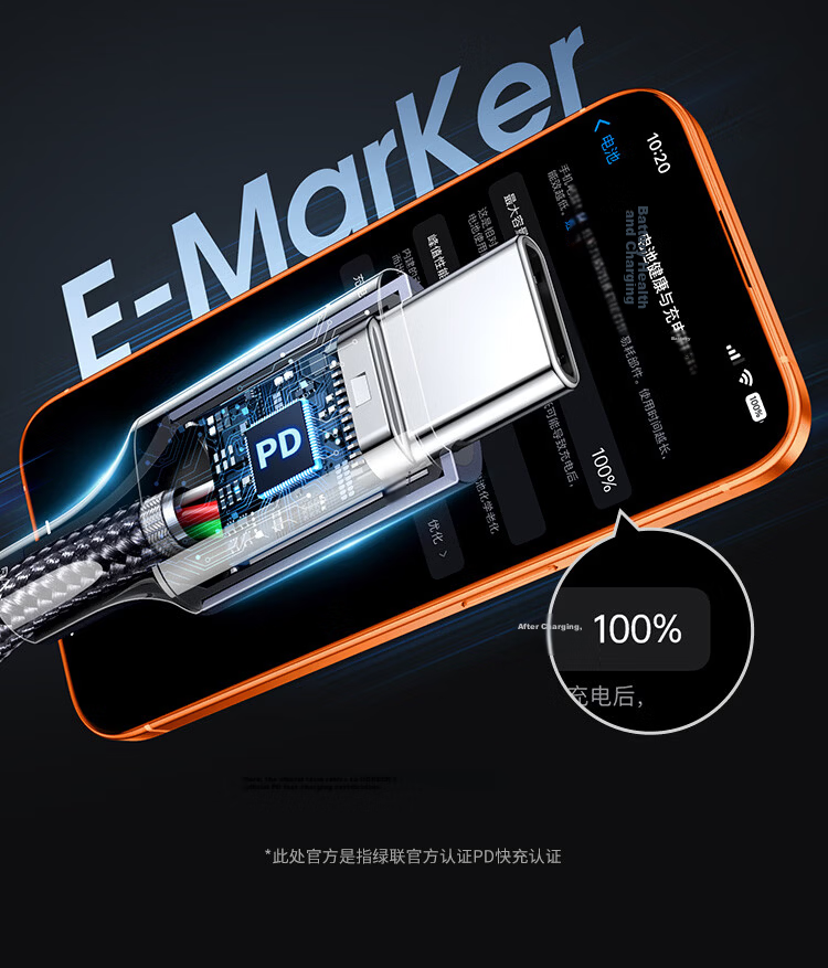 UGREEN Car Spring Charging Cable, Retractable Type-C Data Cable, 6A, Suitable for Huawei Honor Super Fast Charging 100W/66W, Xiaomi Phones Pura80/70/Mate70/60 20