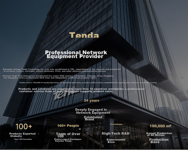 Tenda Router WiFi 7 [Yunxiao BE5100], Gigabit Wall-Penetrating King, Signal Amplifier, Enhanced Wireless, Ultra-Strong 2.5G Network Port, Home Gaming, Floor-Standing BE6L Pro 15