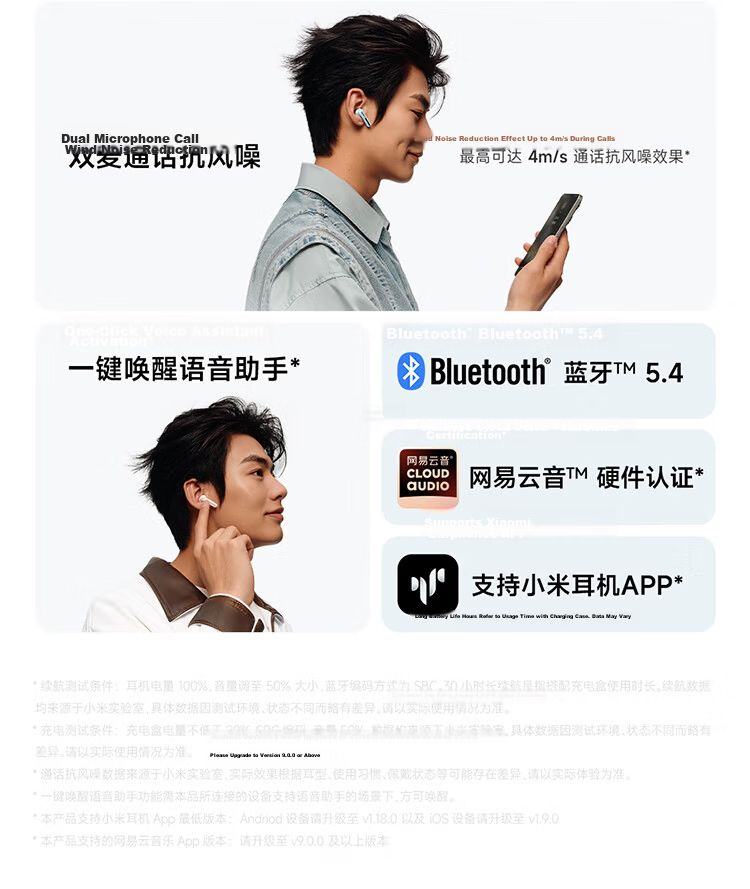 MI Redmi Buds 6 Vitality Edition Bluetooth Earphones 30-Hour Battery Life Compatible with Android and Apple Phones Blue 5