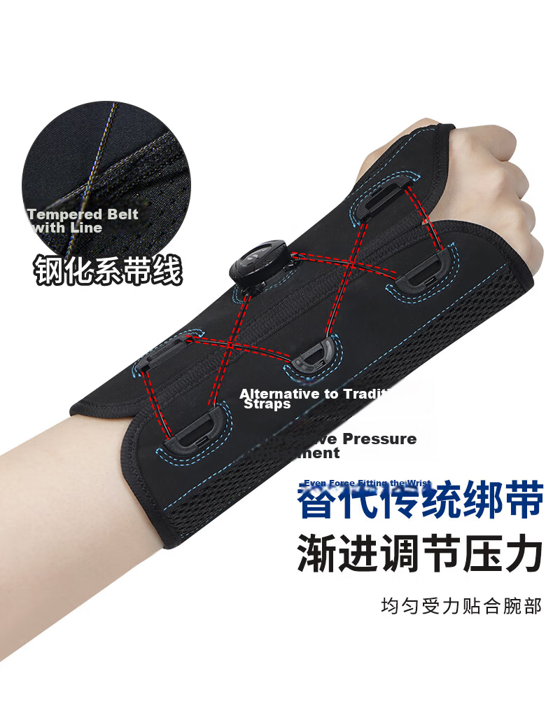 NAILEKESI N Medical Rotary Knob Wrist Brace Joint Fixation Support for Sprains, Wrist Strain Pain, Radius Fracture, Tendonitis Protection for Left Hand 6