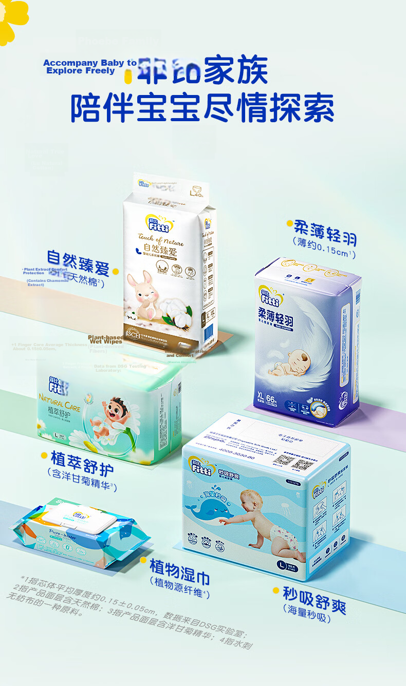 Fitti Phoebe Plant Extract Gentle Baby Diapers S30 Newborn Small Size Ultra-Thin Bare-Feel Baby Nappies 17