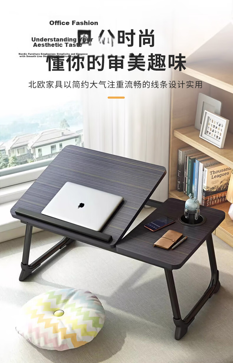 Mryc Adjustable Computer Desk Stand, Laptop Riser Workstation, Monitor Heightening Platform, Standing Desk, Foldable, Pneumatic Stepless Lifting, Black, Double-Layer, 80cm 3