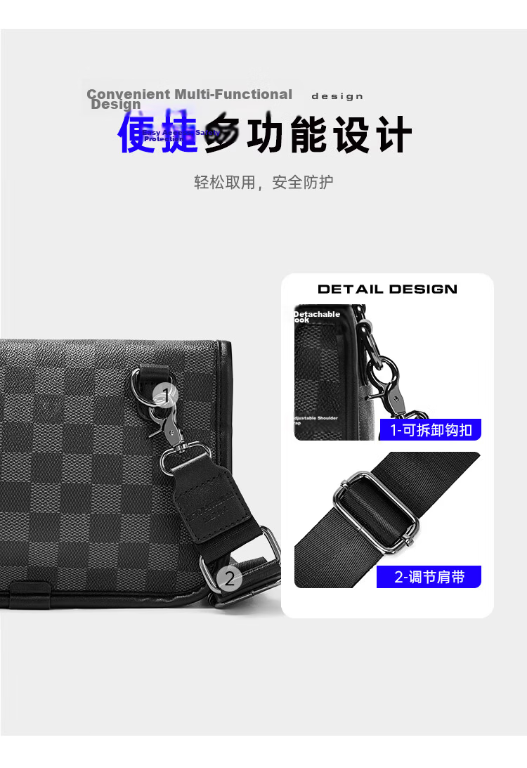 Mark Fairwhale Luxury High-End Crossbody Shoulder Bag Men's Commuter Backpack Chest Bag Portable Small Phone Bag Small Shoulder Bag 13