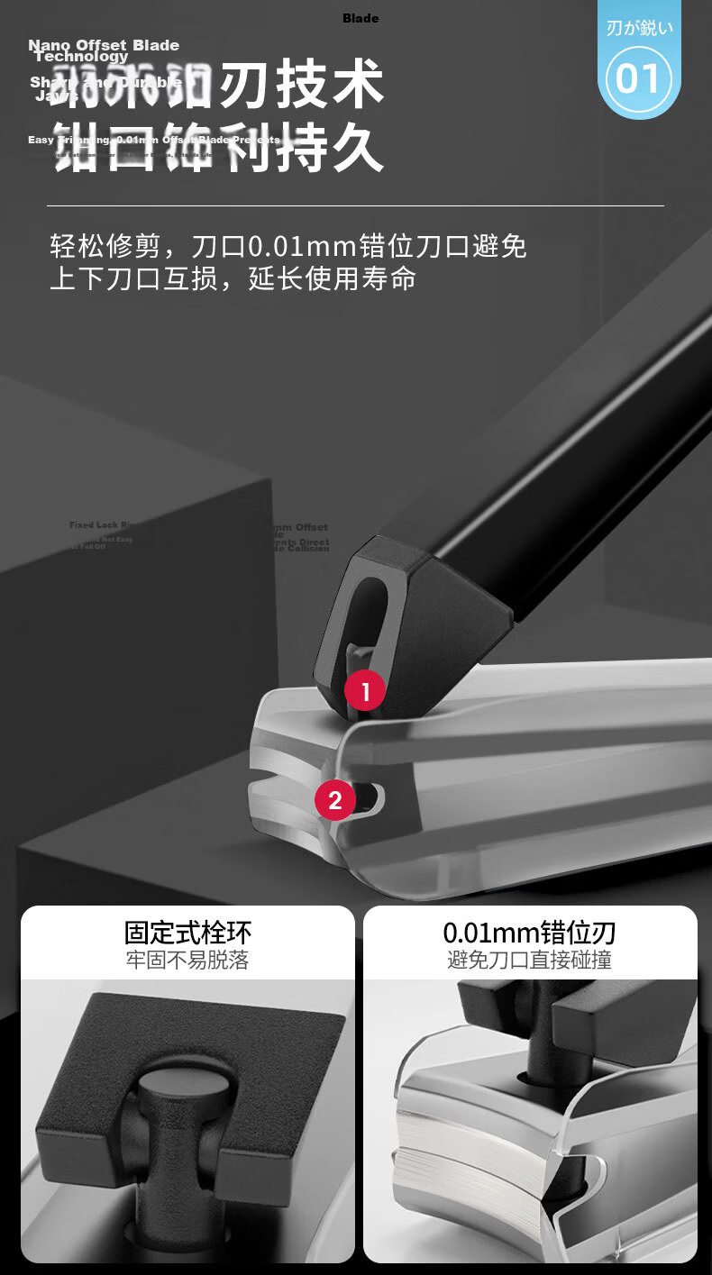 KAI Japan Imported Stainless Steel Nail Clipper/Nail Cutter Single Handle (Splash Resistant) 001 Series M Size 3